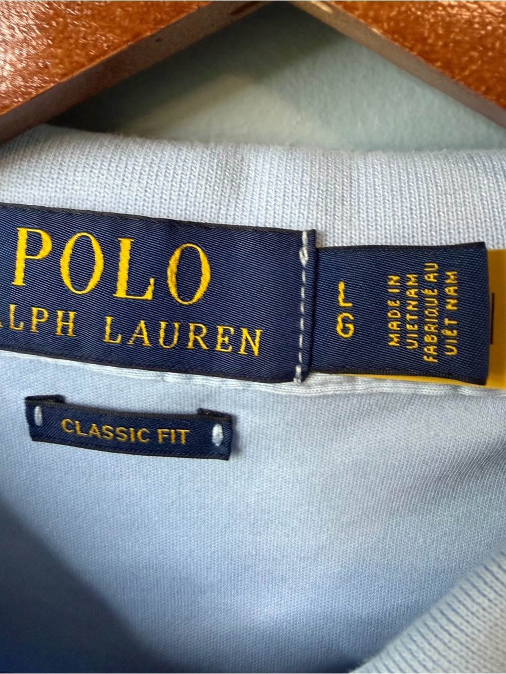 Polo Ralph Lauren Men's Light Blue Classic Fit Cotton Polo Shirt Size Large - Picture 3 of 12